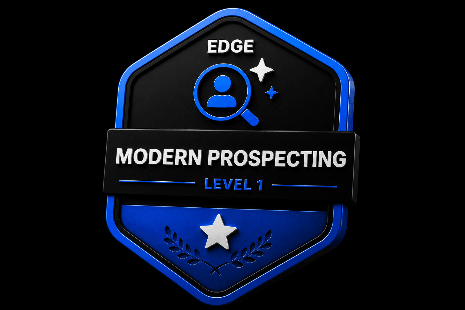 Open Badge EDGE — Modern Prospecting Level 1, certification IMS Global vérifiable